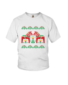 Swedish Dala Horse Gift White T-Shirt Youth Tee