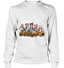 Load image into Gallery viewer, Cat - Trunk Snow Xmas Black T-Shirt Unisex Long Sleeve