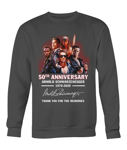 50Th Anniversary Arnold Schwarzenegger Terminator Cool Design T-Shirt 1970-2020 Unisex Long Sleeve