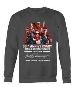 50Th Anniversary Arnold Schwarzenegger Terminator Cool Design T-Shirt 1970-2020 Unisex Long Sleeve
