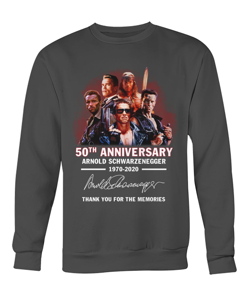 50Th Anniversary Arnold Schwarzenegger Terminator Cool Design T-Shirt 1970-2020 Unisex Long Sleeve