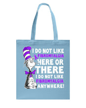 Load image into Gallery viewer, Fibromyalgia Anywhere Break Cancer Spirit T-Shirt Basketweave Tote Bag