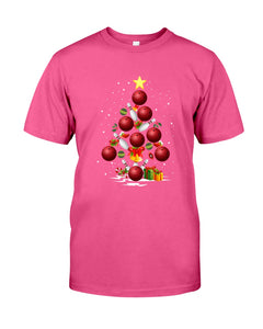 Bowling   Bowling Christmas Tree Christmas T-Shirt Guys Tee