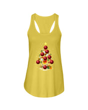 Load image into Gallery viewer, Bowling   Bowling Christmas Tree Christmas T-Shirt Ladies Flowy Tank