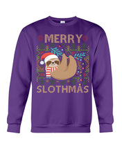 Load image into Gallery viewer, Merry Slothmas Christmas Gift For Kids Family Gift T-Shirt Sweatshirt