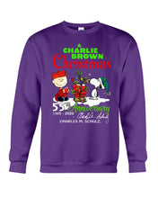 Load image into Gallery viewer, 55Th Anniversary A Charlie Brown Christmas Black T-Shirt Sweatshirt