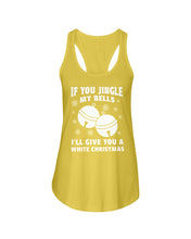Load image into Gallery viewer, If You Jingle My Bells I'll Give You A White Christmas Ladies Flowy Tank