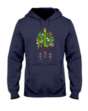 Load image into Gallery viewer, Merry Christmas Funny Dancing Skeleton Hoodie