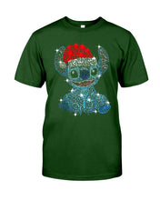 Load image into Gallery viewer, Merry Christmas Stitch Gift For Fans T-Shirt Guys Tee
