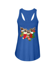 Load image into Gallery viewer, Yorkies In The Socks For Yorkie Lovers Christmas Gift Ladies Flowy Tank