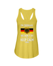 Load image into Gallery viewer, Keep Calm German Funny Quote Ladies Flowy Tank