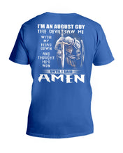 Load image into Gallery viewer, August Guy Amen Birthday Gift For Christian Guys V-Neck