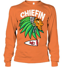Load image into Gallery viewer, Chiefin Kansas City Chiefs Gift For Fans T-Shirt Unisex Long Sleeve