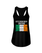 Load image into Gallery viewer, Stubborn Irish Flag Love Ireland Custom T-Shirt Ladies Flowy Tank