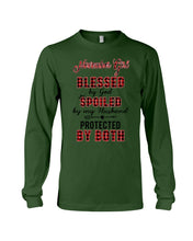 Load image into Gallery viewer, November Girl Blessed By Girl Spoiled By Husband Quote T-Shirt Unisex Long Sleeve