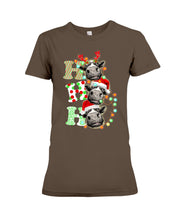 Load image into Gallery viewer, Funny Cows Ho Ho Ho Christmas Gift For Cow Lovers Ladies Tee