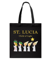 Load image into Gallery viewer, St Lucia Child Of Light God Jesus Christmas Gift Basketweave Tote Bag