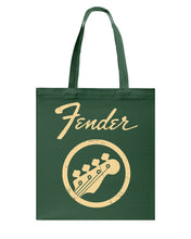 Load image into Gallery viewer, Guitar Lovers Fender Black T-Shirt Basketweave Tote Bag