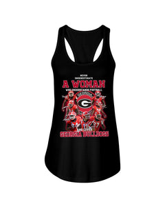 A Woman Loves Georgia Bulldogs Custom Tee Ladies Flowy Tank