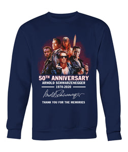 50Th Anniversary Arnold Schwarzenegger Terminator Cool Design T-Shirt 1970-2020 Unisex Long Sleeve