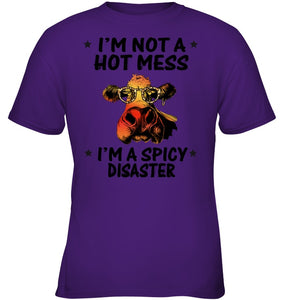 Heifer Not A Hot Mess Spicy Disaster Funny Quote Tee Youth Tee