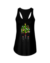 Load image into Gallery viewer, Merry Christmas Funny Dancing Skeleton Ladies Flowy Tank