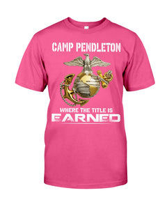 Camp Pendleton Earned Black T-Shirt Guys Tee