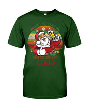 Load image into Gallery viewer, Santa Claus Beer Gift For Christmas Black T-Shirt Guys Tee