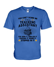 Load image into Gallery viewer, Teaching Assistant Stepped In It Quote T-Shirt Guys V-Neck