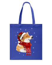 Load image into Gallery viewer, Corgi Christmas Gift Funny T-Shirt Basketweave Tote Bag