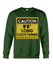 Load image into Gallery viewer, Caution 9&#39;6&#39;&#39; Long Cocktainer Black T-Shirt Sweatshirt