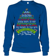 Load image into Gallery viewer, Christmas Tree Eleven Fabric Bundles T-Shirt Unisex Long Sleeve