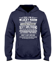 Load image into Gallery viewer, Lucky Man Have Sexy Girlfriend Gift For Couple Tee Hoodie
