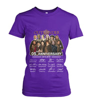 Load image into Gallery viewer, Outlander Tv Series 5 Years Anniversary 2014 - 2019 Autograph T-Shirt Ladies Tee