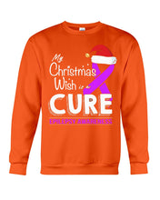Load image into Gallery viewer, Epilepsy Awareness - My Christmas Wish Is A Cure Sweatshirt