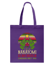 Load image into Gallery viewer, Christmas Nakatomi Corporation 1988 T-Shirt Basketweave Tote Bag