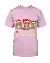 Load image into Gallery viewer, Merry Ottermas All Of The Otter Reindeer Black T-Shirt Guys Tee