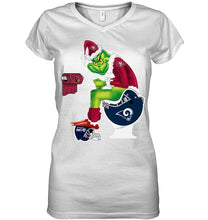 Load image into Gallery viewer, Funny Grinch San Francisco 49Ers Christmas Gift Tee Ladies V-Neck