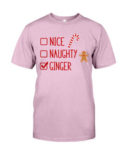 Load image into Gallery viewer, Nice Naughty Ginger Redhead T Shirt Guys Tee