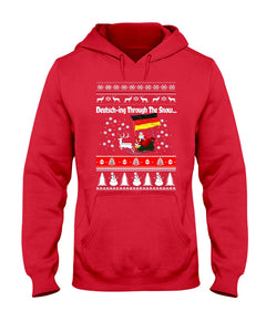 Deutsching Through The Snow German Christmas Funny Tee Hoodie