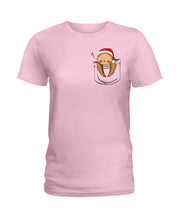 Load image into Gallery viewer, Pocket Slothmas Christmas Gift Funny T-Shirt Ladies Tee