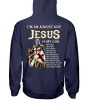 Load image into Gallery viewer, Jesus August My God Horoscope Black T-Shirt Hoodie