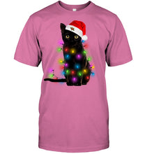 Load image into Gallery viewer, Cat Merry And Bright New Guys Tee