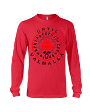 Load image into Gallery viewer, Viking Pattern Until Valhalla Tee Unisex Long Sleeve