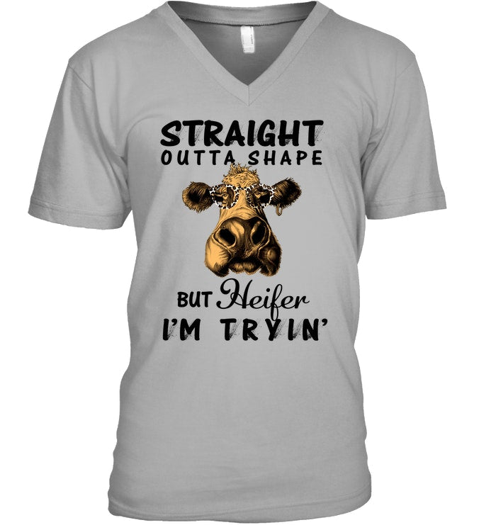 But Heifer I Am Trying For Cow Lovers Shirt Guys V-Neck