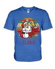 Load image into Gallery viewer, Santa Claus Beer Gift For Christmas Black T-Shirt Guys V-Neck