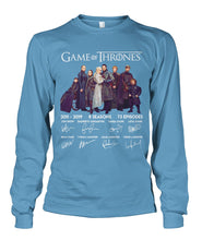 Load image into Gallery viewer, Game Of Throne Autograph 8 Years Anniversary T-Shirtr Unisex Long Sleeve