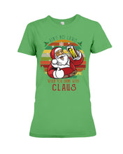 Load image into Gallery viewer, Santa Claus Beer Gift For Christmas Black T-Shirt Ladies Tee
