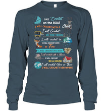 Load image into Gallery viewer, Crocheting Everywhere Black Quote T-Shirt Unisex Long Sleeve