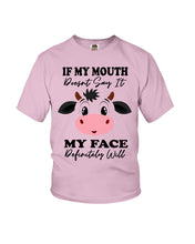 Load image into Gallery viewer, Cute Cow T-Shirt For Cow Lovers Youth Tee